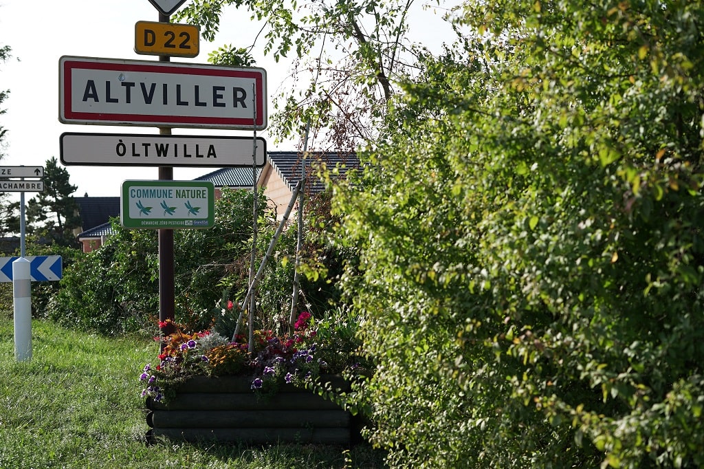 Panneau village Commune Altviller- Casas - Moselle
