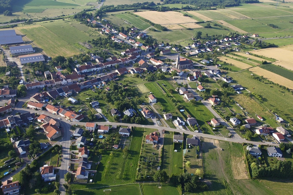 Vue Aérienne Commune Vahl-Ebersing - Casas - Moselle